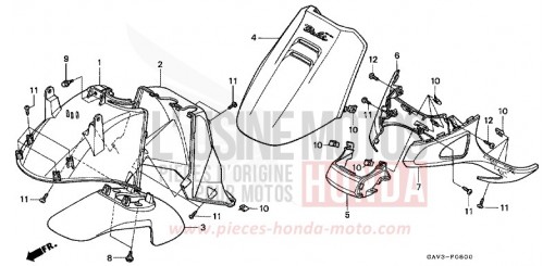 ABDECKUNG, VORNE SJ50T de 1996